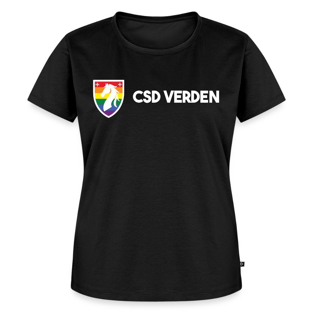 CSD Verden Premium Pride T-Shirt Tailiert Doppelseitig - Schwarz