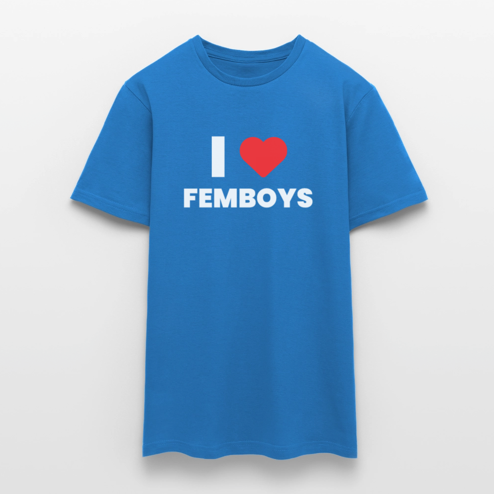 I LOVE FEMBOYS | Kink Fetish Pride T-Shirt - Royalblau