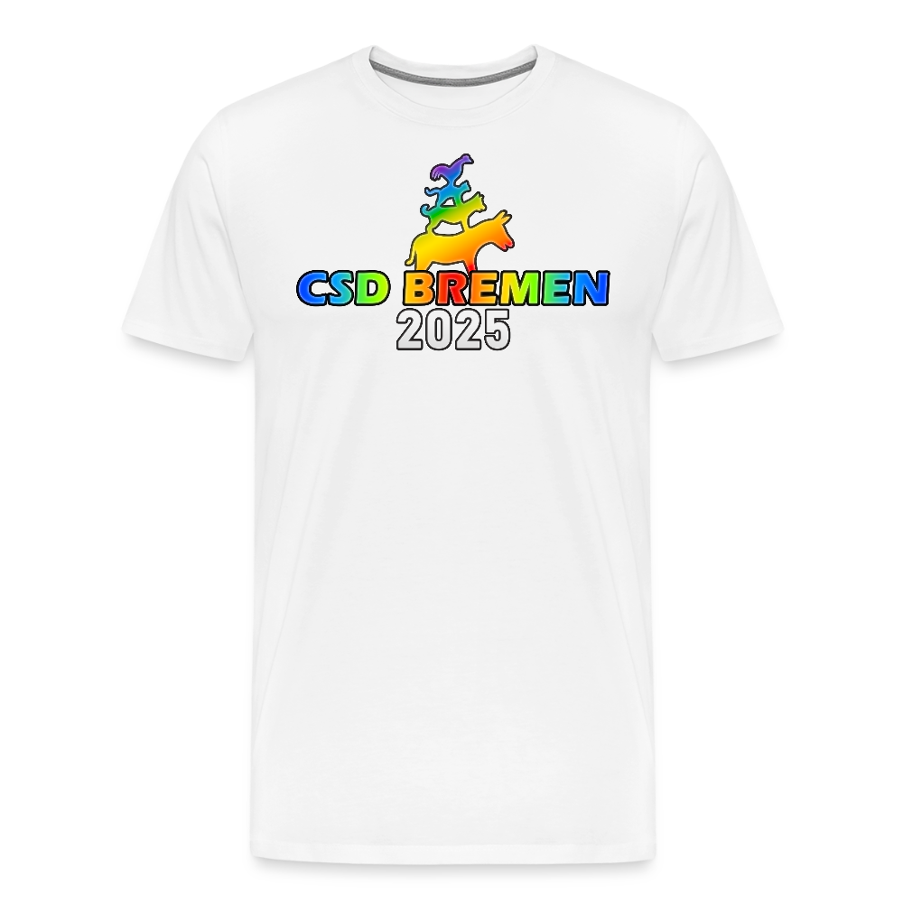CSD Bremen 2025 Pride Premium T-Shirt - Weiß