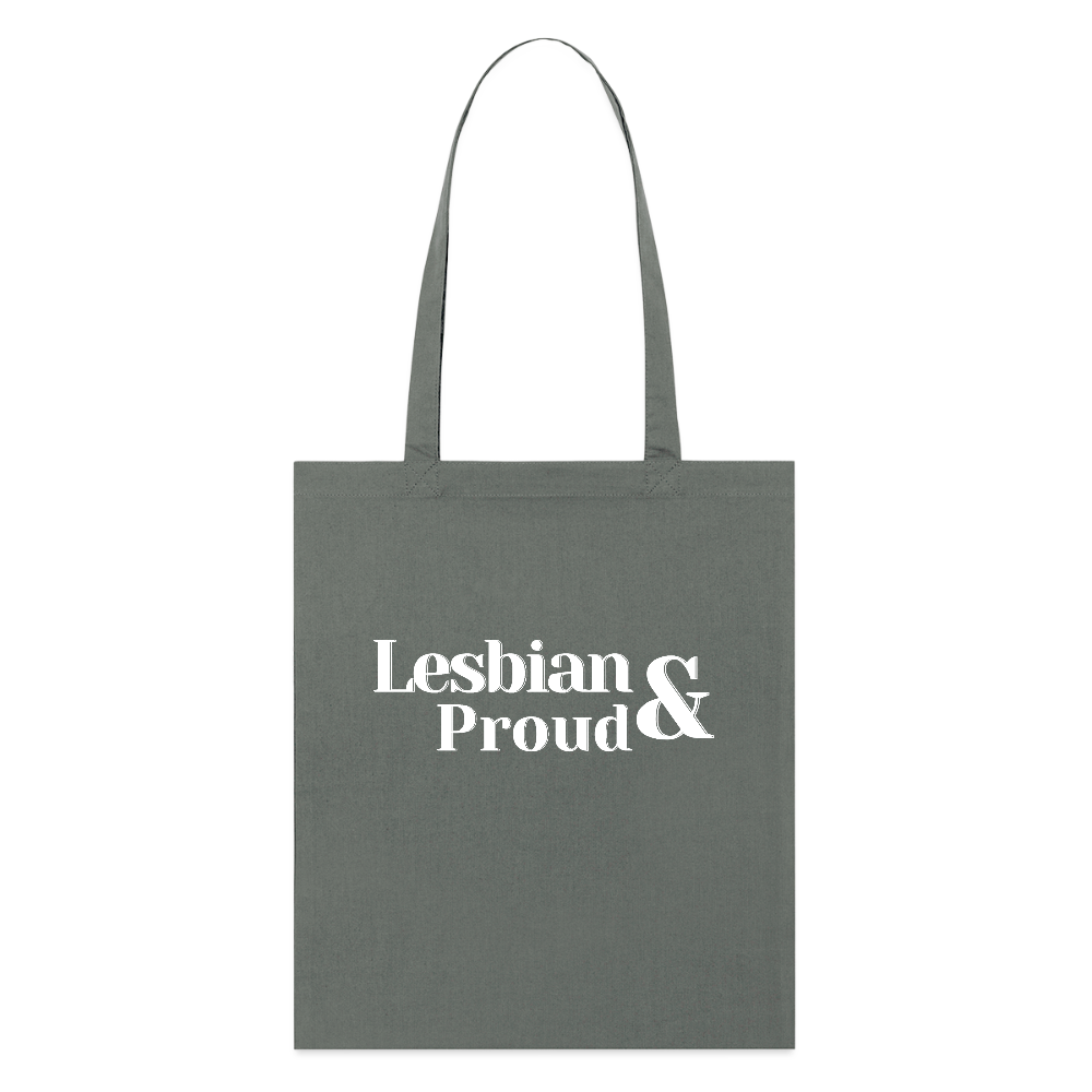 Lesbian & Proud | Pride Bio-Stoffbeutel [SIMPLE] - Anthrazit