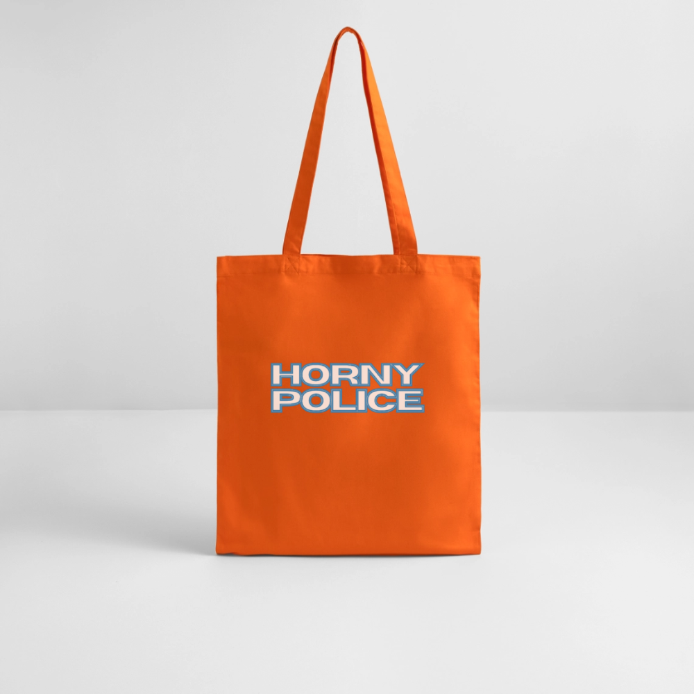 HORNY POLICE | Kink Fetish Pride Bio-Stoffbeutel - Tieforange