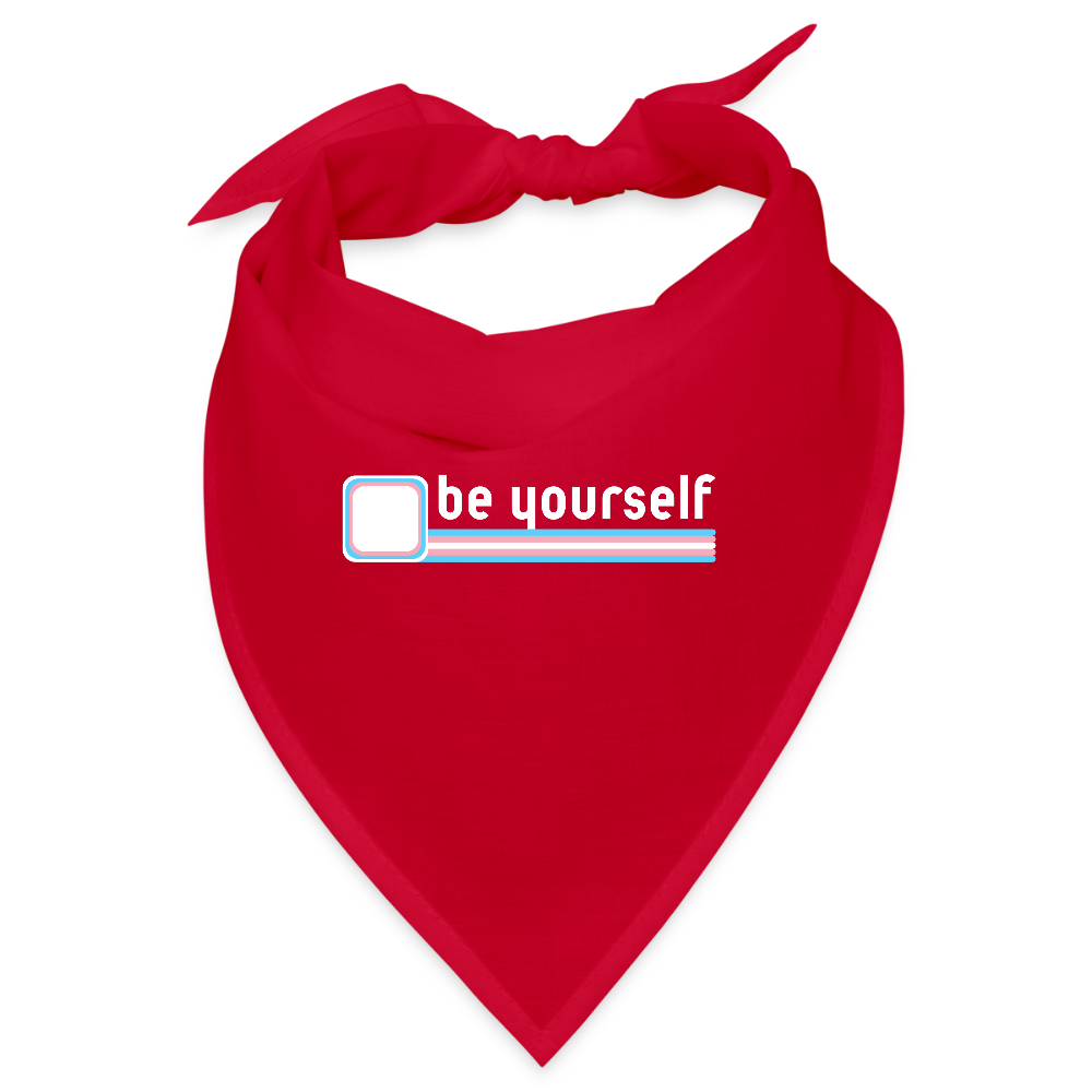 "be yourself" | Trans Pride Bandana - Rot
