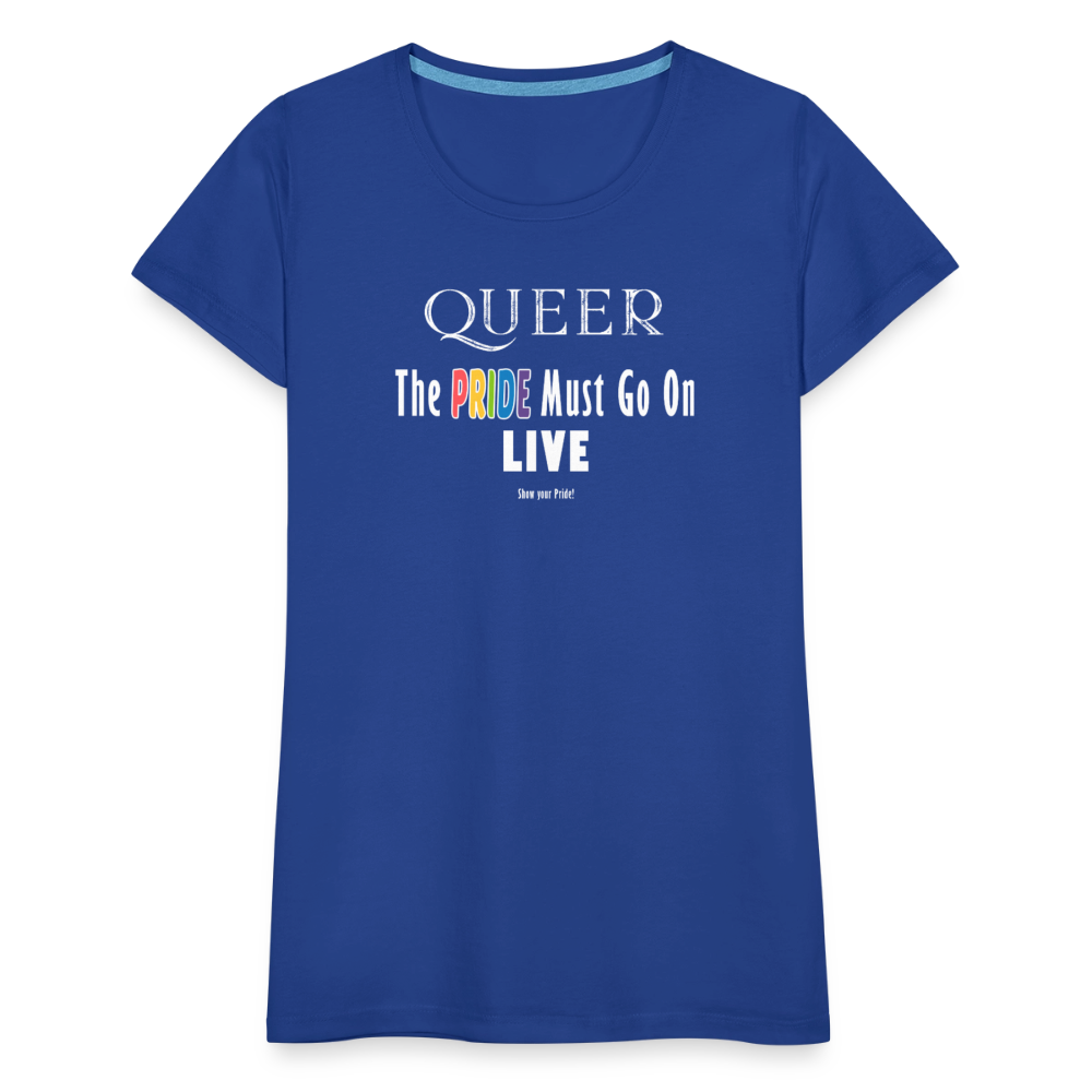 PRIDE Must Go On T-Shirt Germany Tour 2025 - tailiert (dunkelblau) - Königsblau