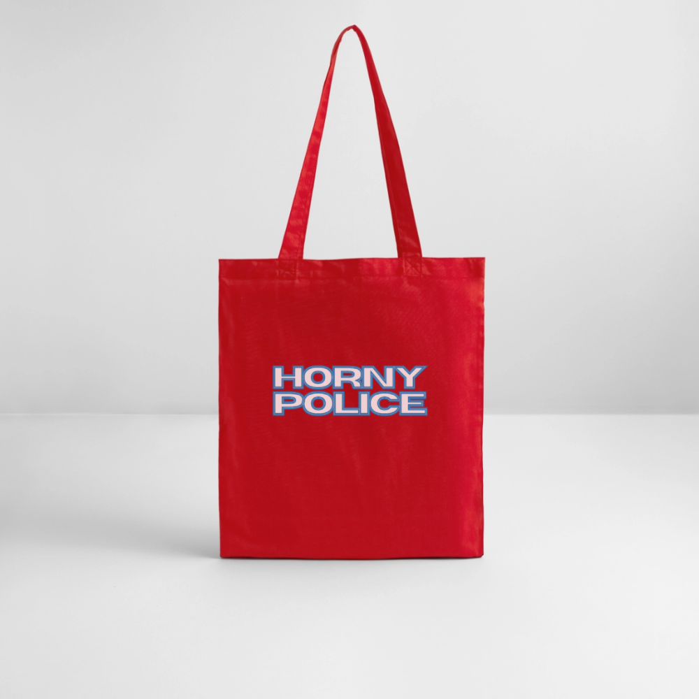 HORNY POLICE | Kink Fetish Pride Bio-Stoffbeutel - Rot