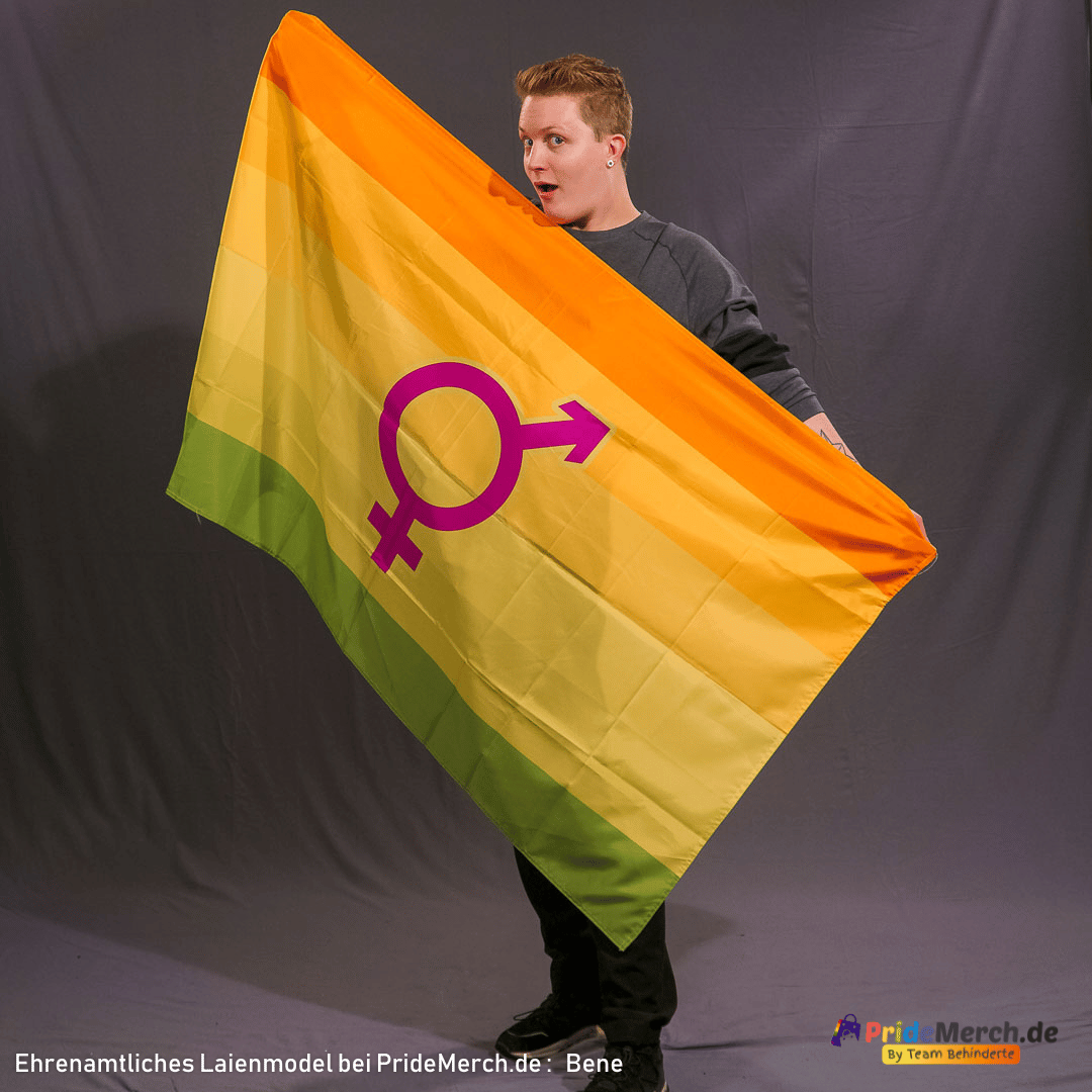Hermaphrodit Pride Flag - PrideMerch.de - Team Behinderte im Queer Cities e.V.
