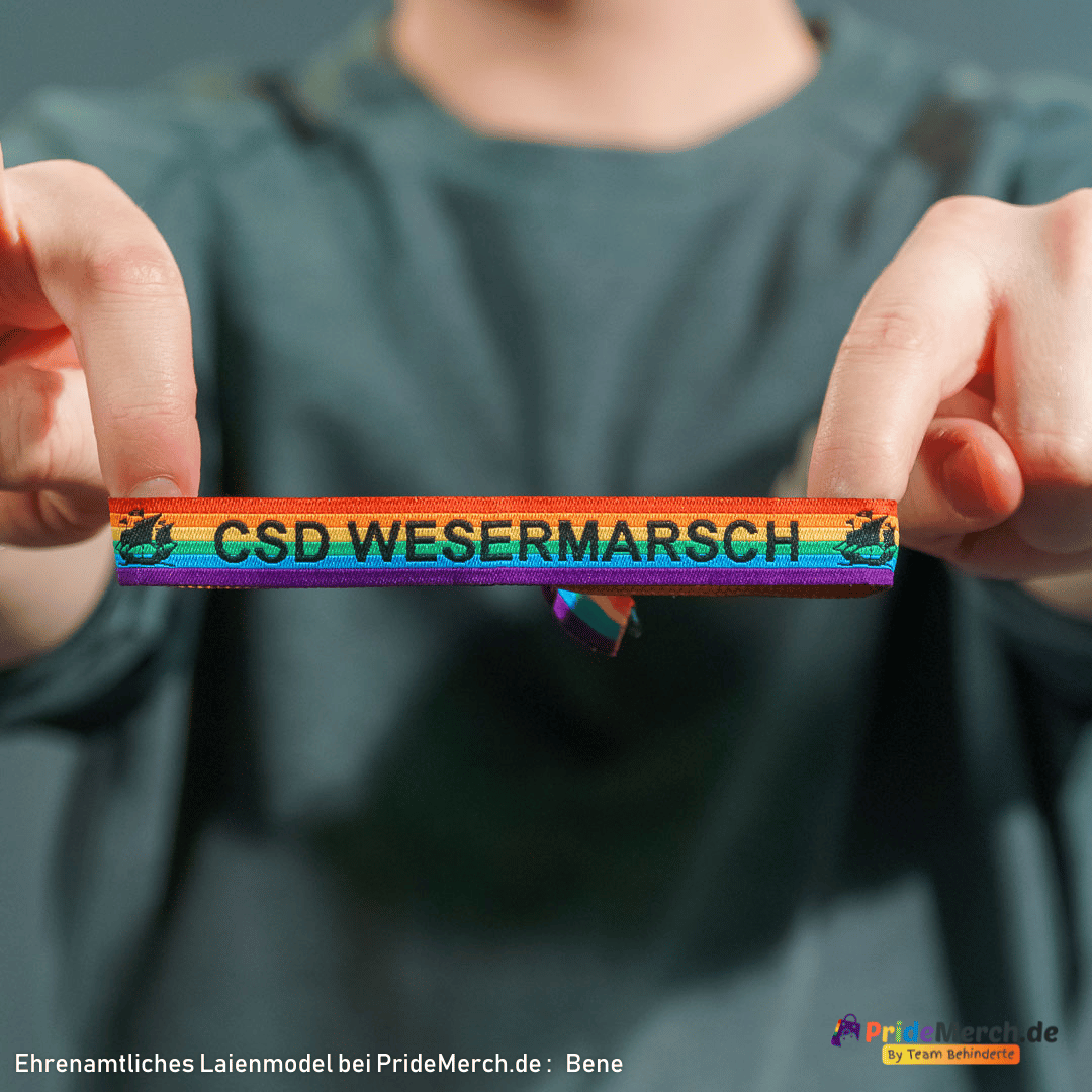 CSD Wesermarsch Armbändchen - PrideMerch.de - Team Behinderte im Queer Cities e.V.