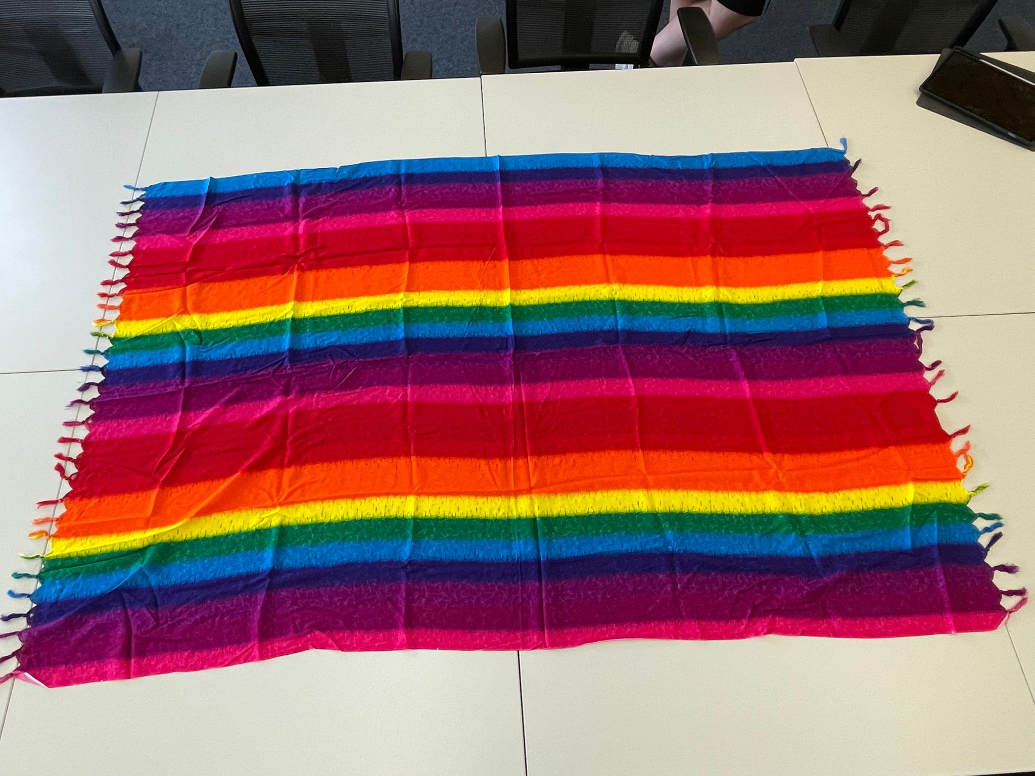 Dünner Regenbogenschal - Pride-Schal - PrideMerch.de - Team Behinderte im Queer Cities e.V.