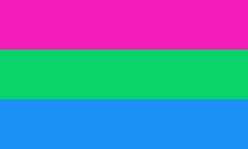 Polysexuell Pride Flagge