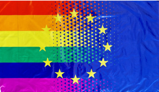 Regenbogen Europa Pride Flag