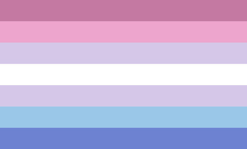 Bigender-Flagge (7 Streifen, symmetrisch)
