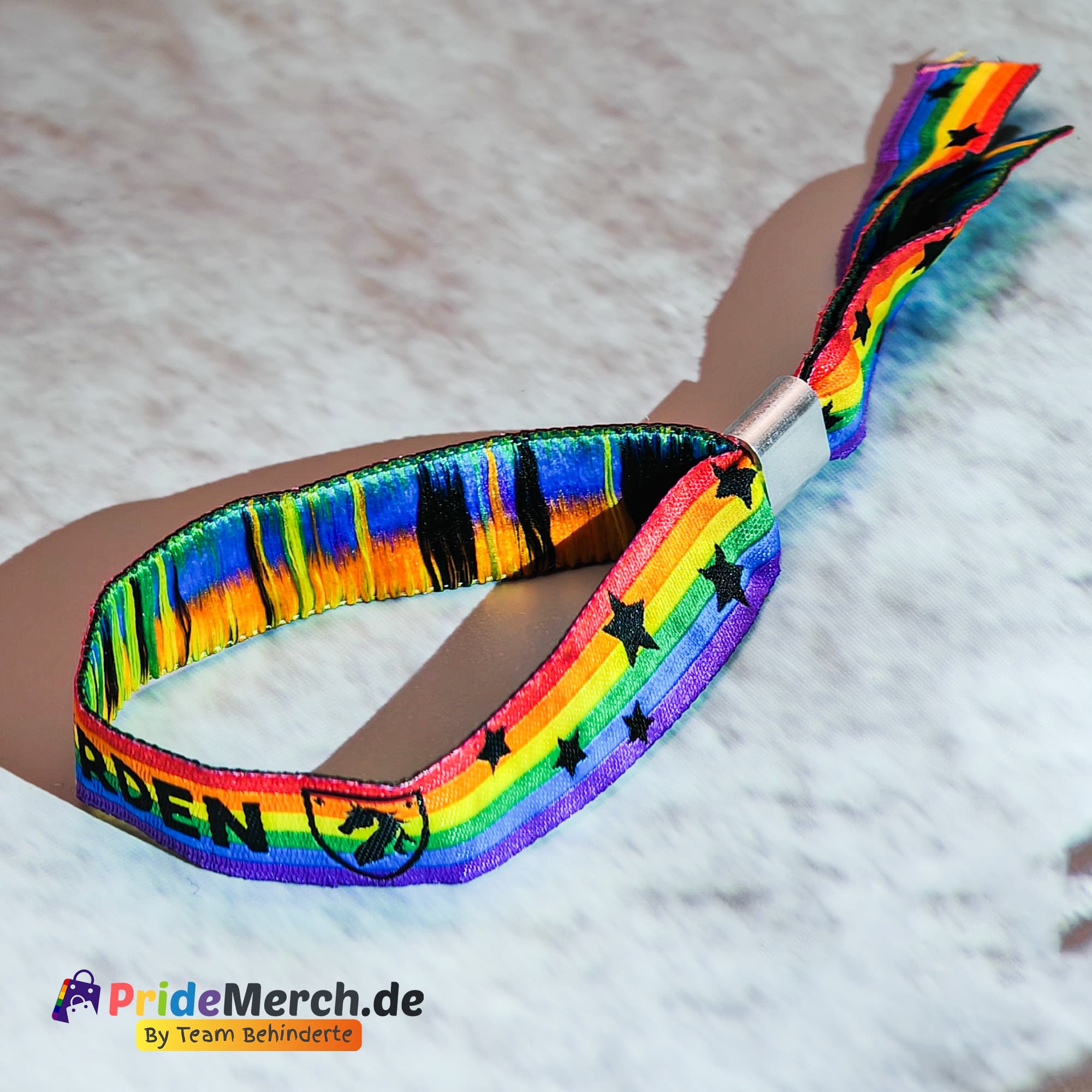 Pride-Armband des CSD Verden 🌈 (Stoffarmband) - PrideMerch.de - Team Behinderte im Queer Cities e.V.