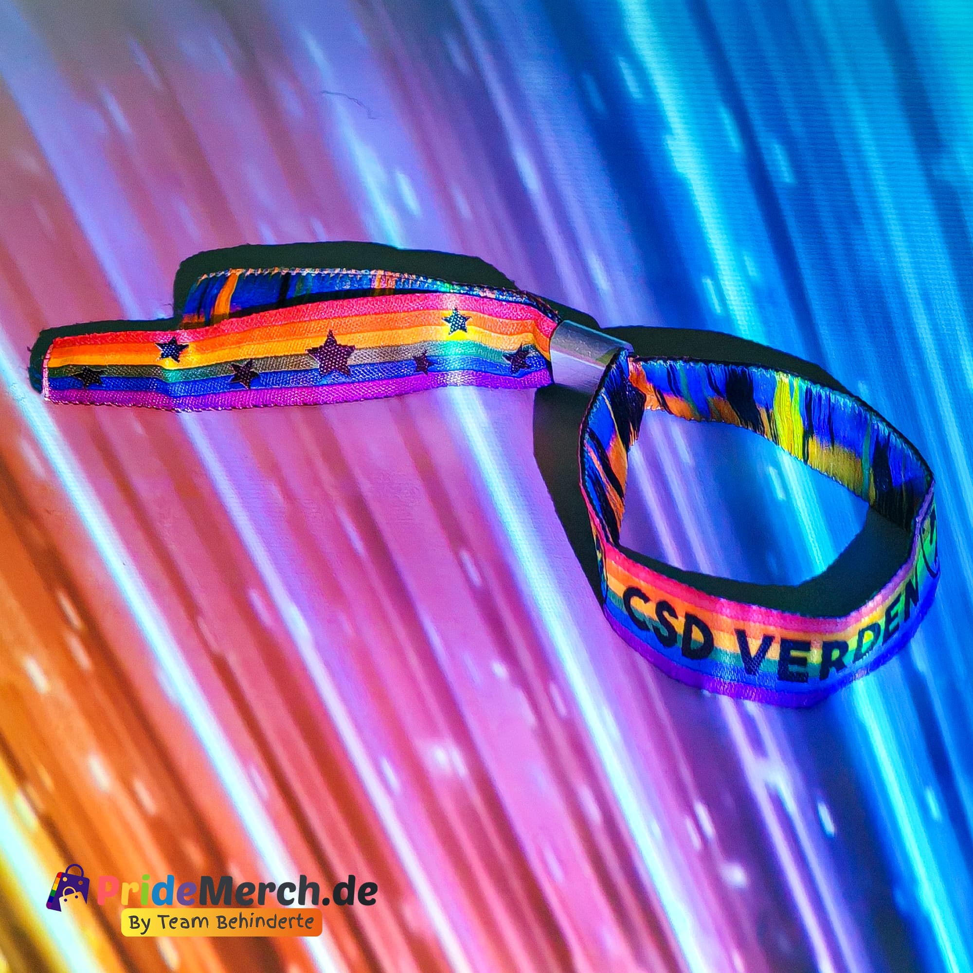 Pride-Armband des CSD Verden 🌈 (Stoffarmband) - PrideMerch.de - Team Behinderte im Queer Cities e.V.