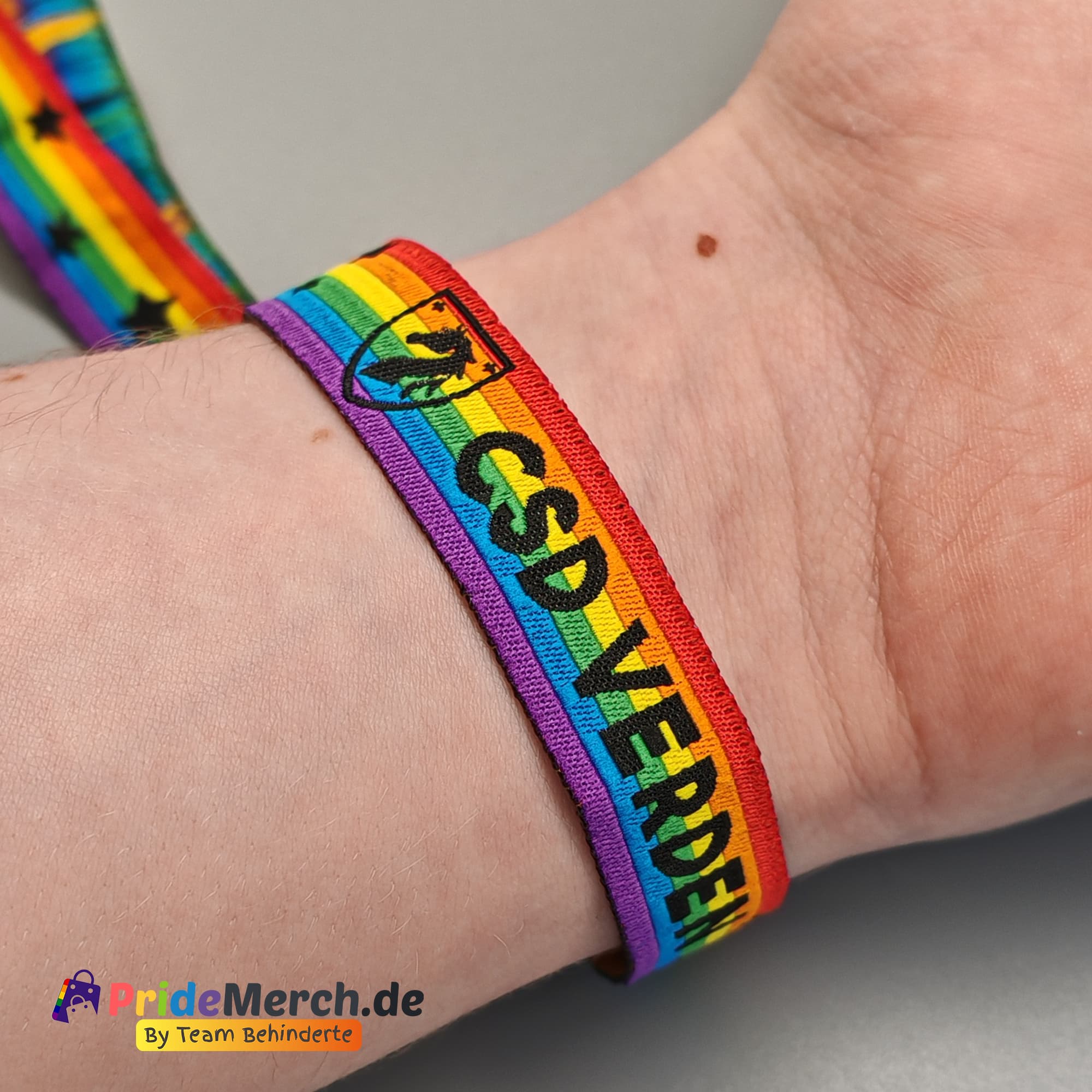 Pride-Armband des CSD Verden 🌈 (Stoffarmband) - PrideMerch.de - Team Behinderte im Queer Cities e.V.