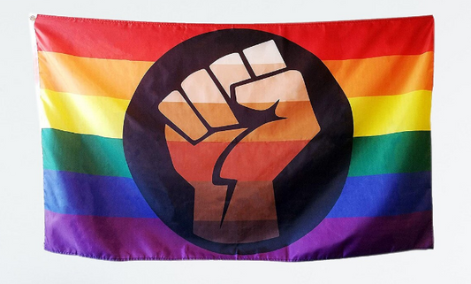 Regenbogen POC Power / People of Color Pride Flag