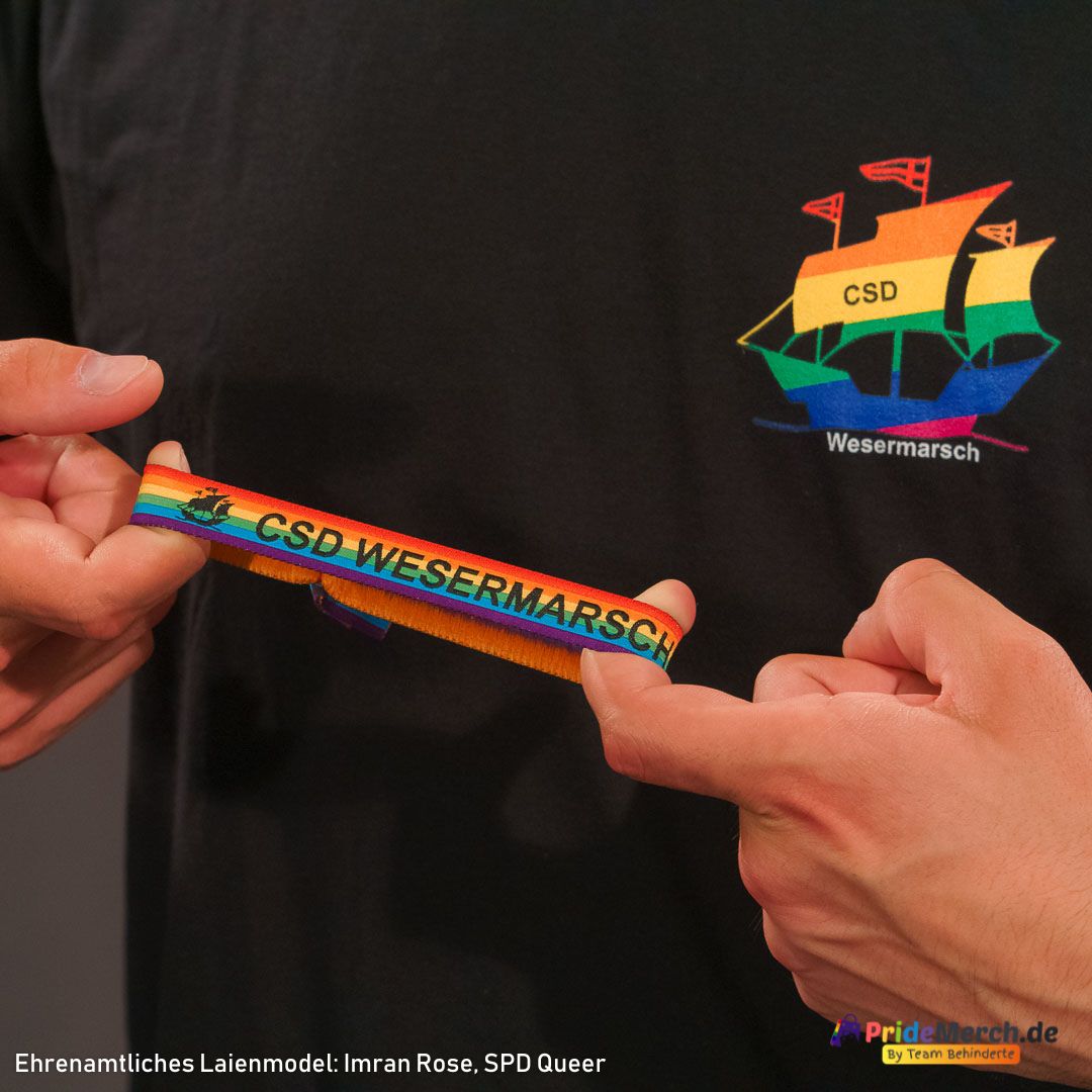 CSD Wesermarsch Armbändchen - PrideMerch.de - Team Behinderte im Queer Cities e.V.