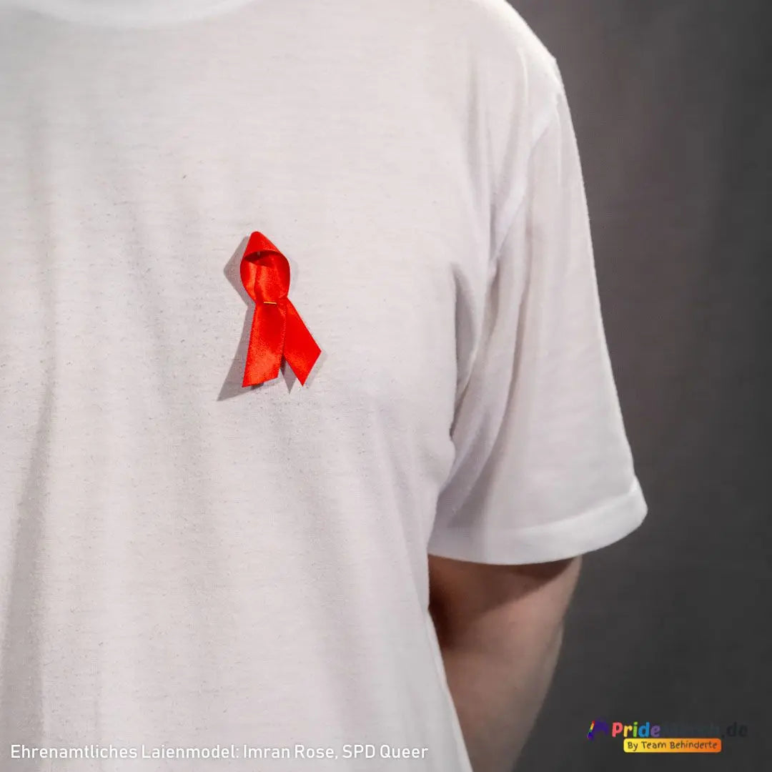 Rote Schleife HIV/AIDS (1.000er Pack) - PrideMerch.de - Team Behinderte im Queer Cities e.V.