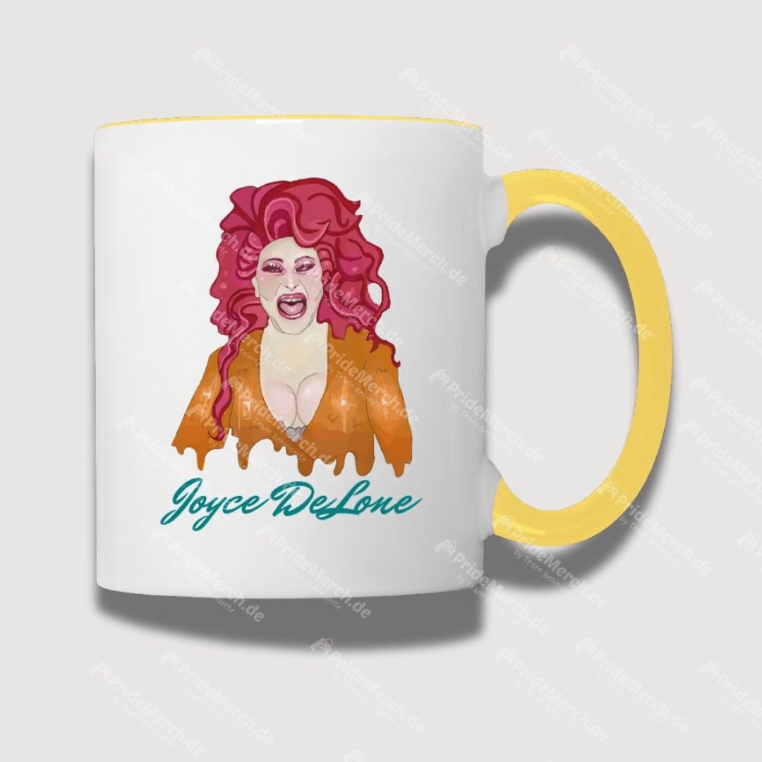 Joyce DeLone Fan-Tasse - Weiß/Gelb