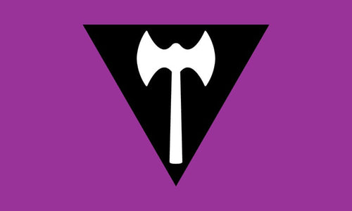 Labrys-Lesben-Pride-Flagge (Historische Lesben-Fahne)