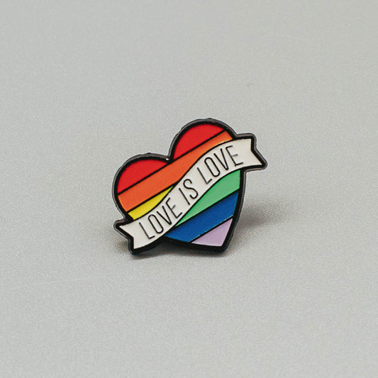 Love is Love Regenbogen Herz Pride-Pin / Love-is-Love-Herz-Anstecker
