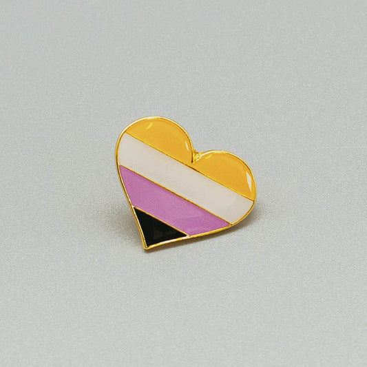 Non Binary Herz Pride-Pin / Non-Binary-Herz-Anstecker
