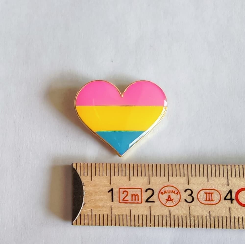 Pansexuell Herz Pride-Pin / Pan-sexual-Herz-Anstecker