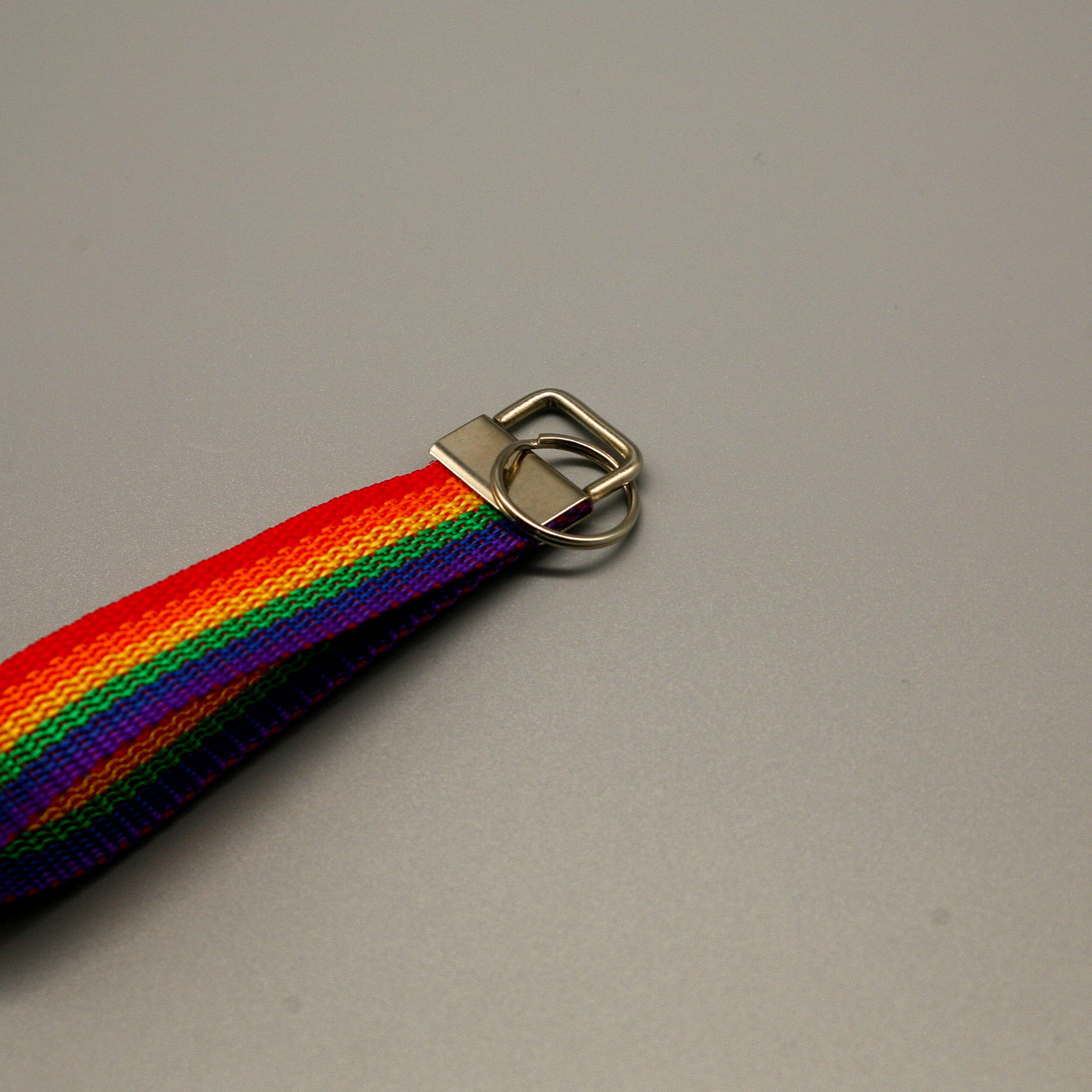 Regenbogen Schlüsselband, kurz, mit Karabinerhaken