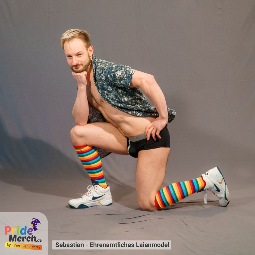 Pride Socks - Regenbogen Kniestrümpfe lang