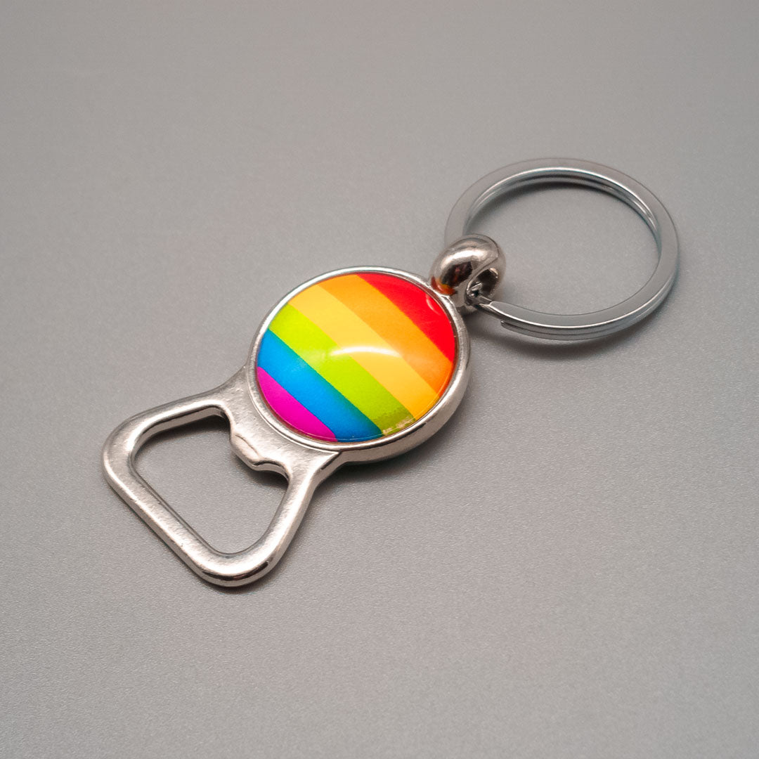 Pride Schlüsselanhänger mit Flaschenöffner - PrideMerch.de - Team Behinderte im Queer Cities e.V.