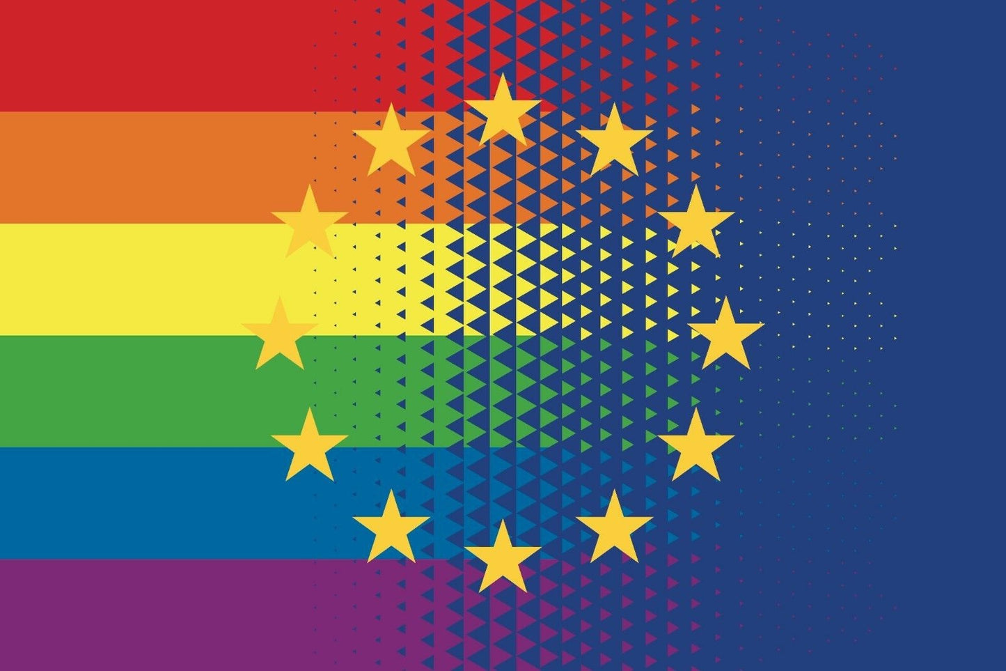 Regenbogen Europa Pride Flag