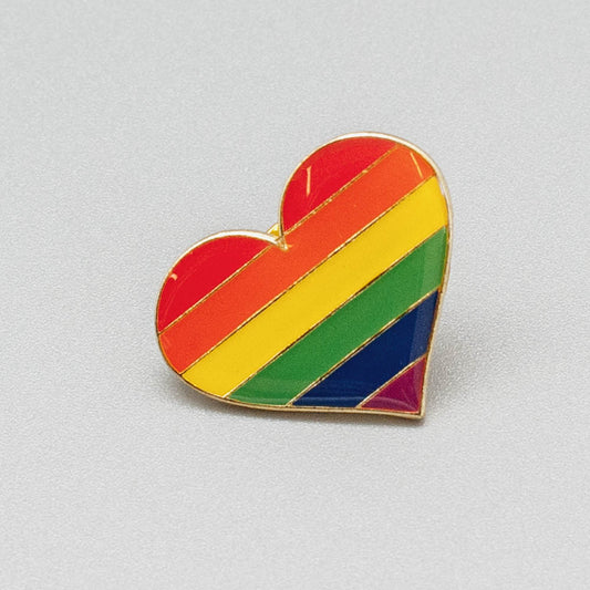 Rainbow Herz Pride-Pin / Regenbogen-Herz-Anstecker