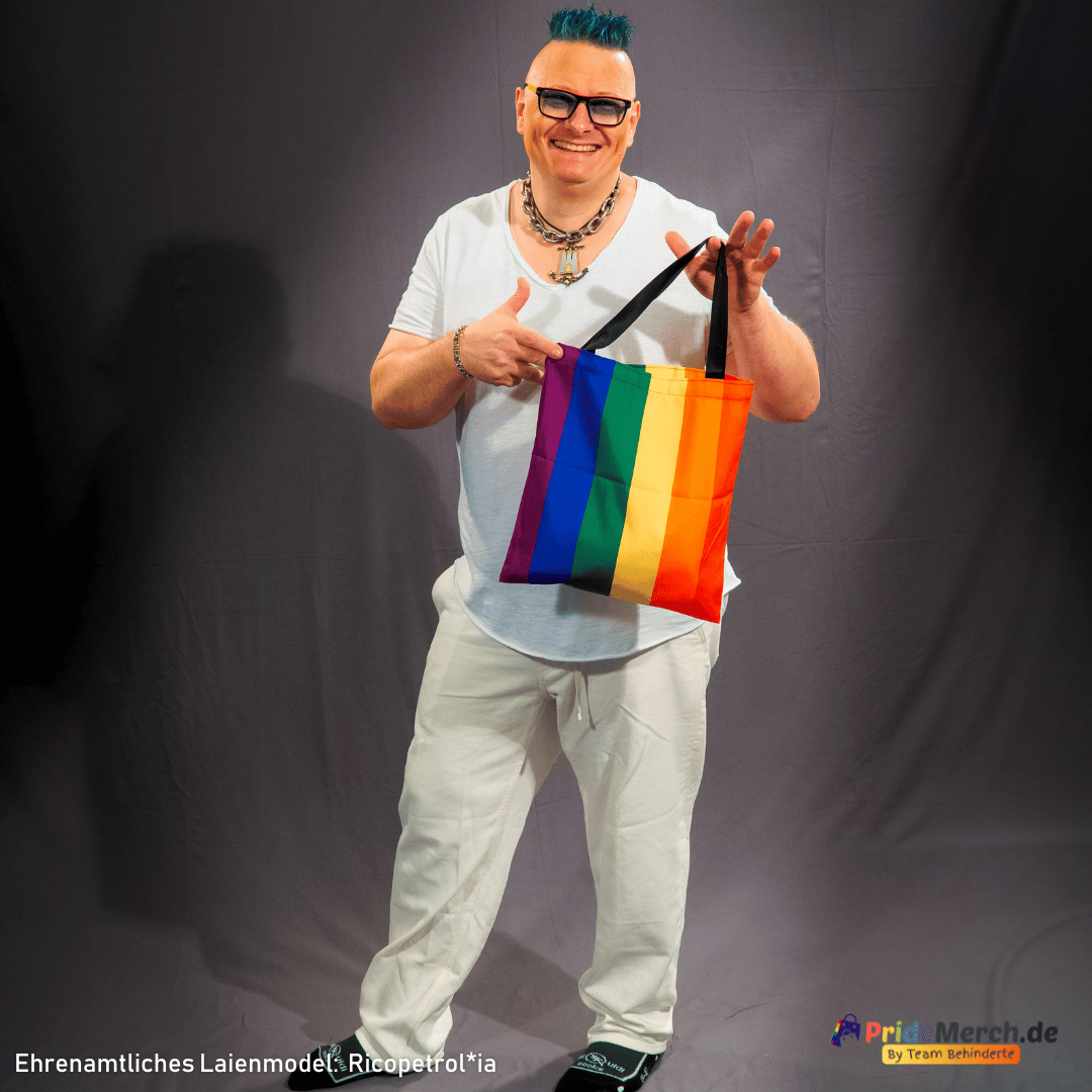 Regenbogen Shopping Tasche - PrideMerch.de - Team Behinderte im Queer Cities e.V.