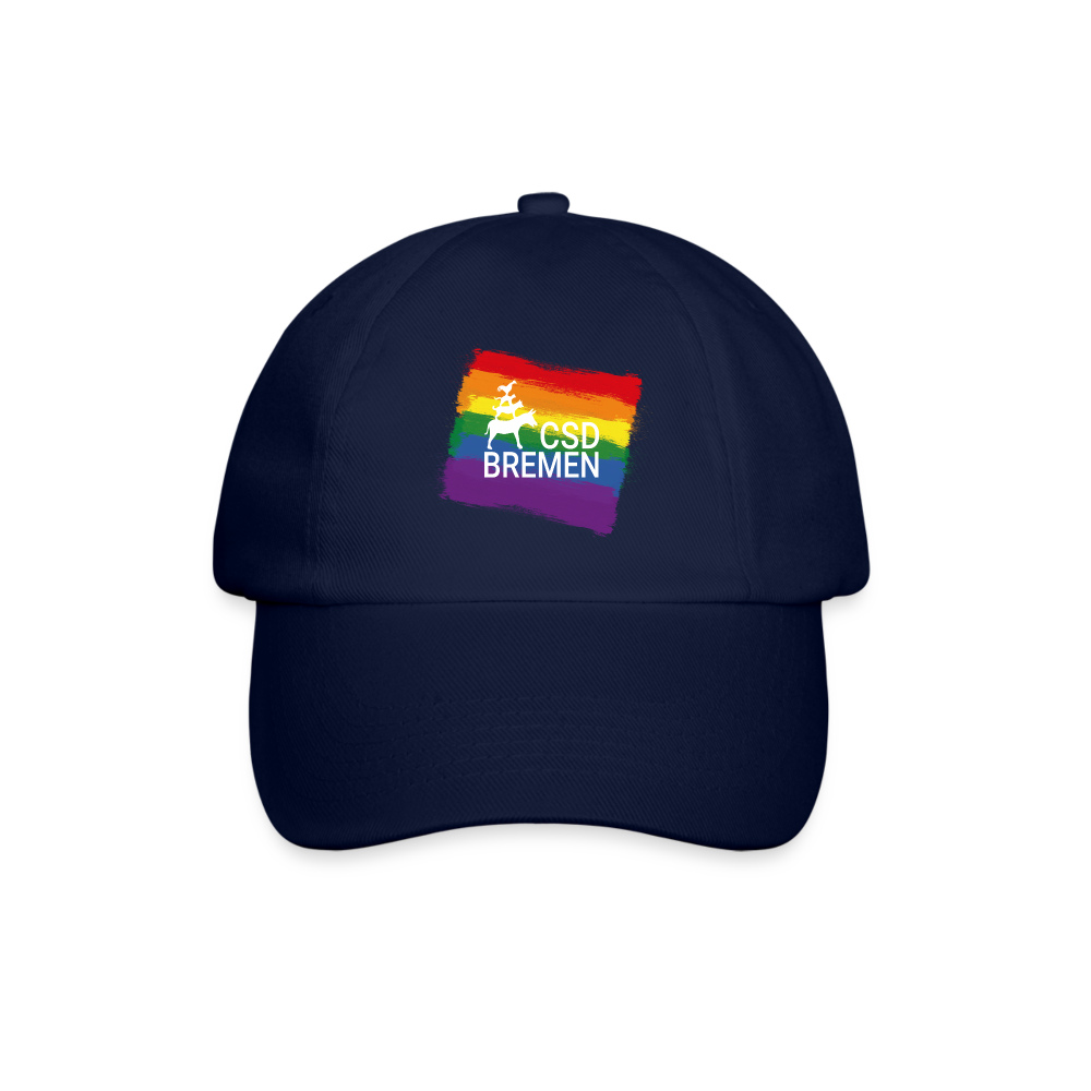 Baseball Cap CSD Bremen auf Regenbogen - Blau/Blau