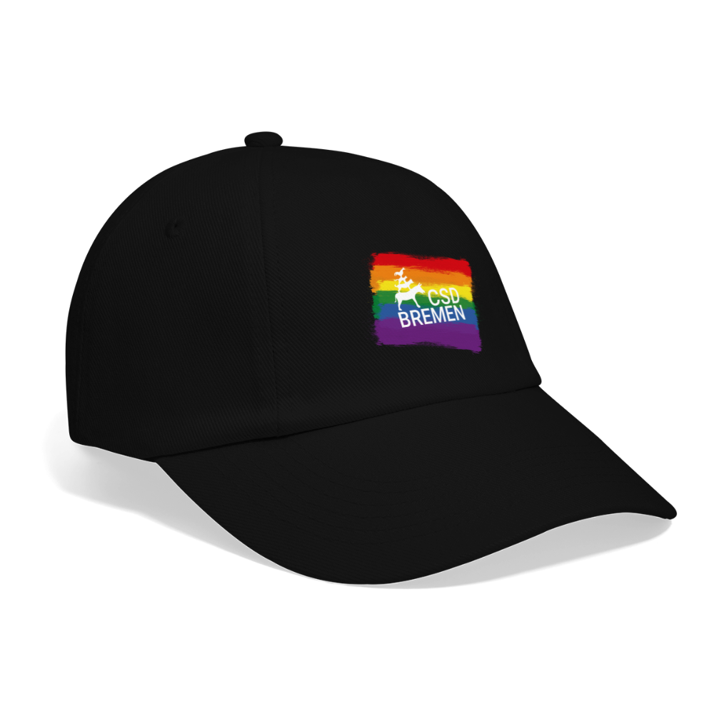 Baseball Cap CSD Bremen auf Regenbogen - Schwarz/Schwarz