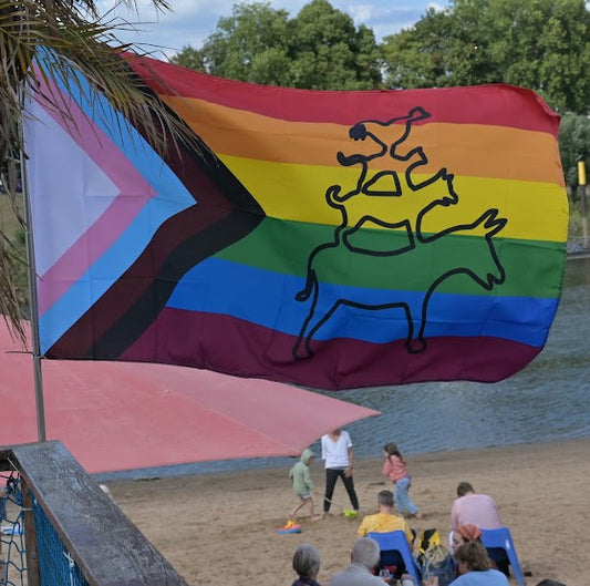 Progress Pride Flag mit Bremer Stadtmusikanten (limitierte Auflage)