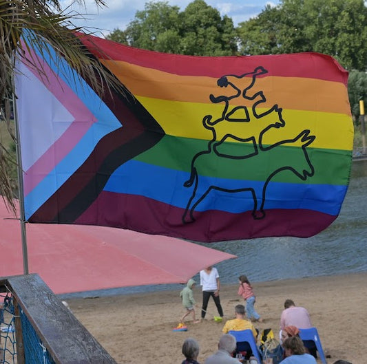 Progress Pride Flag mit Bremer Stadtmusikanten (limitierte Auflage)
